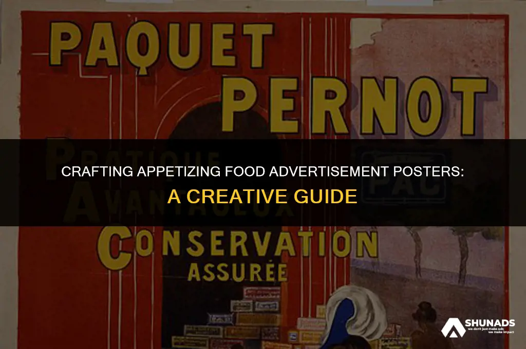 how to make food advertisement poster