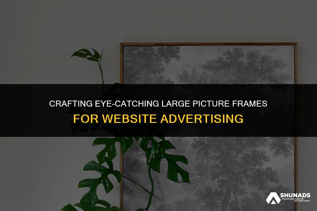 how to make large picture frames for advertising in website