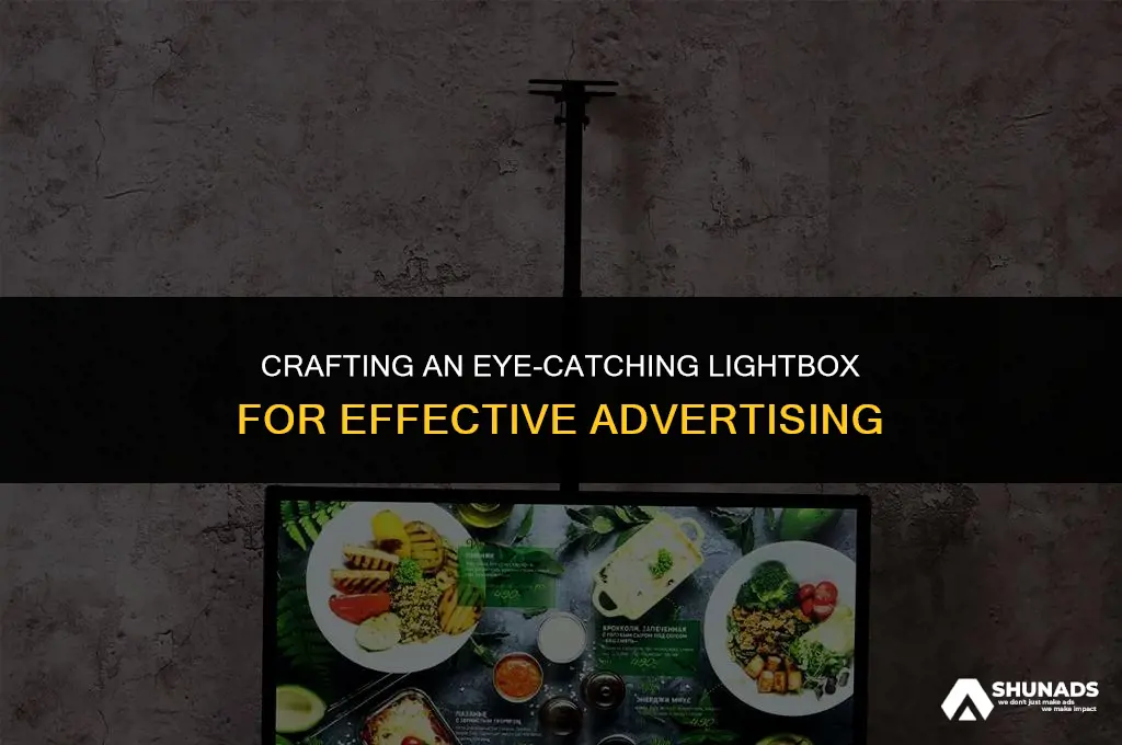 how to make light box for advertising