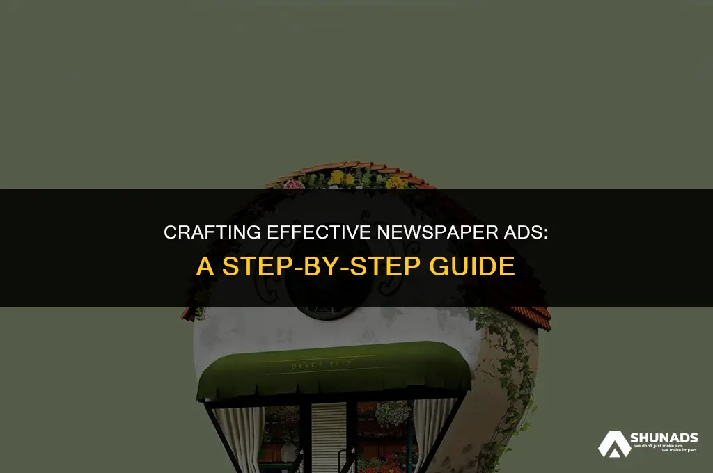 how to make newspaper advertisement