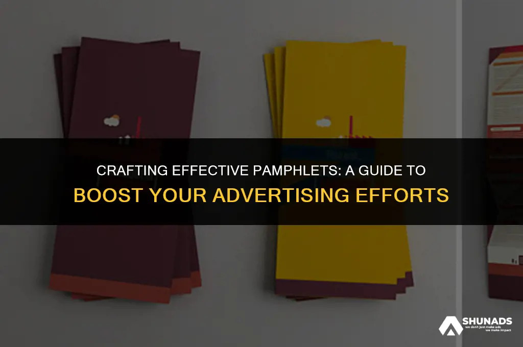 how to make pamphlet for advertising
