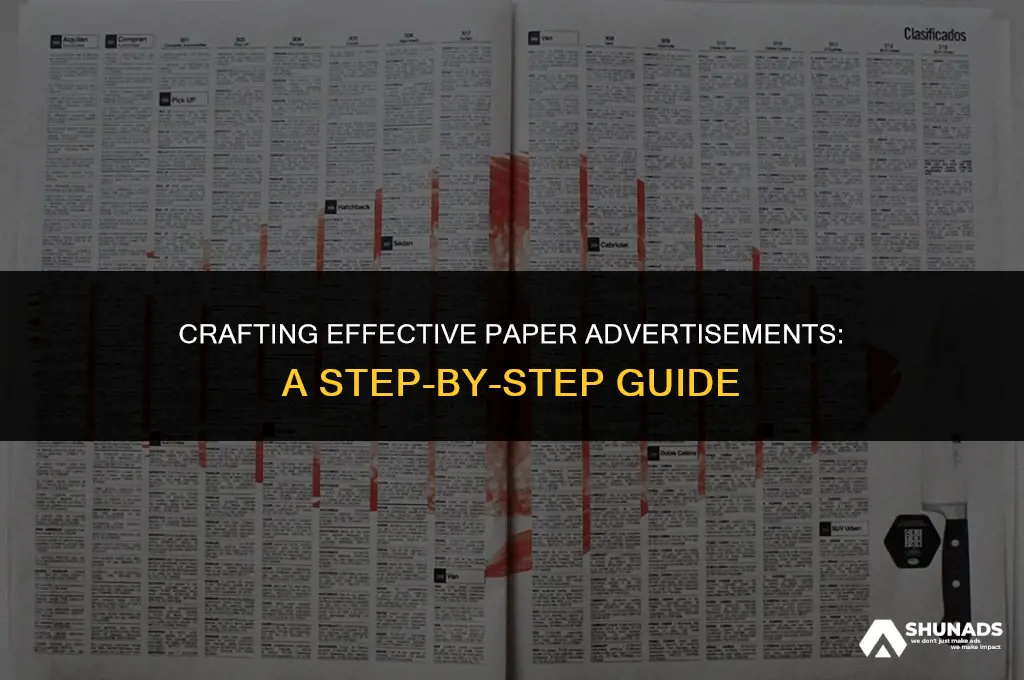 how to make paper advertisement
