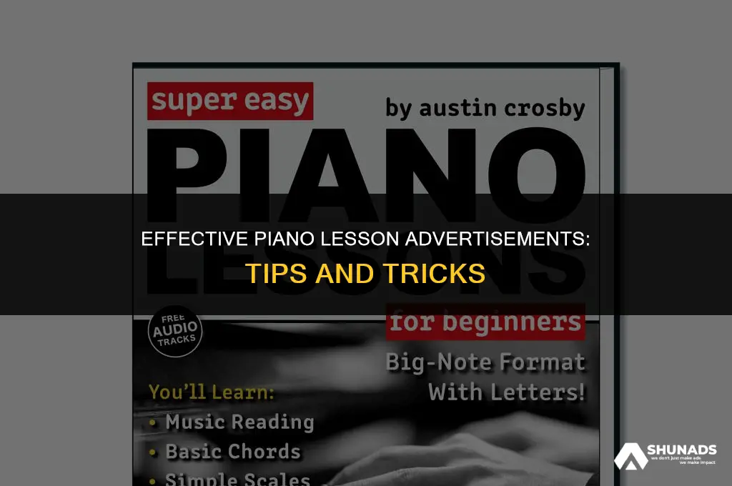 how to make piano lesson advertisements