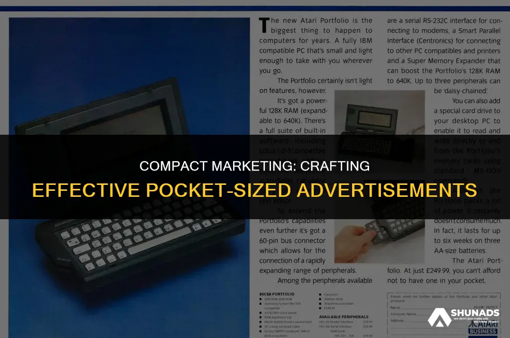 how to make pocket-sized advertisement