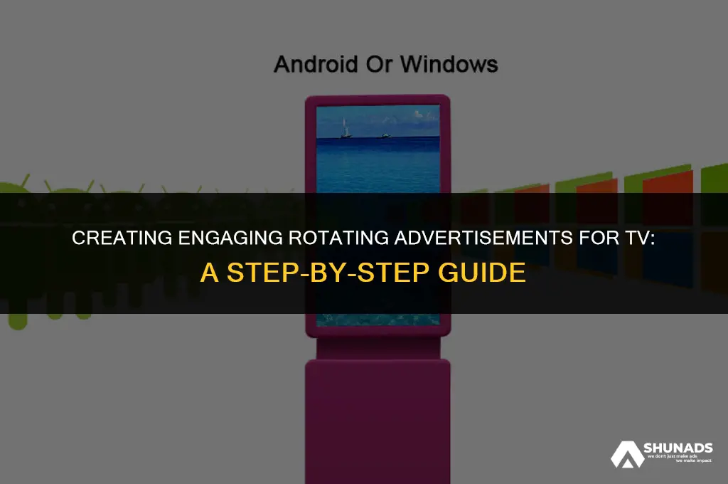 how to make rotating advertisement for tv