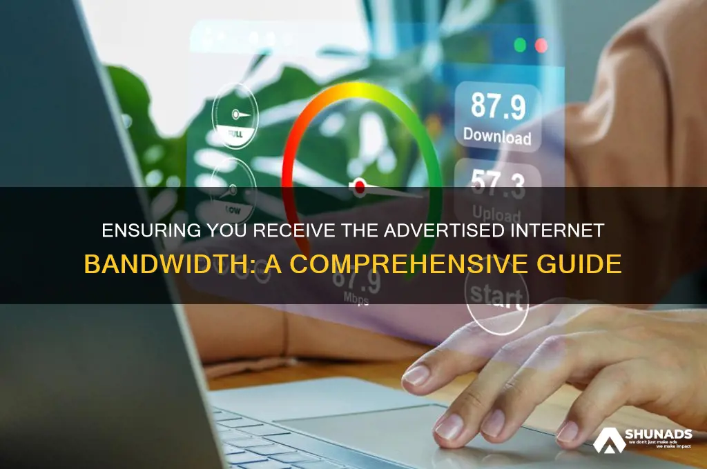 how to make sure you are getting bandwidth advertised