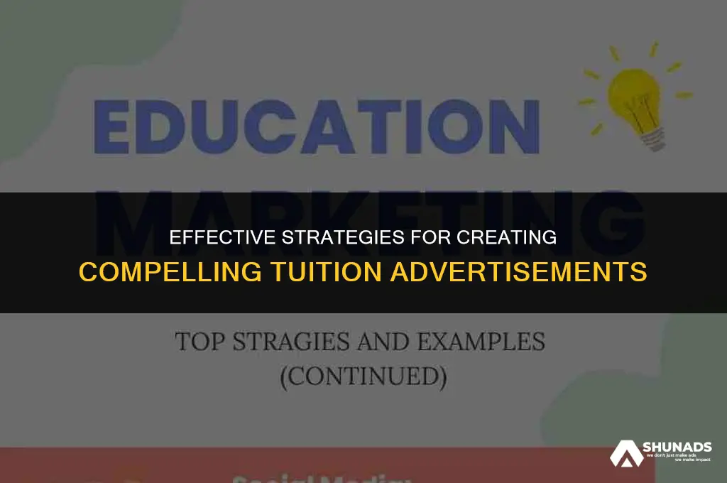 how to make tuition advertisement