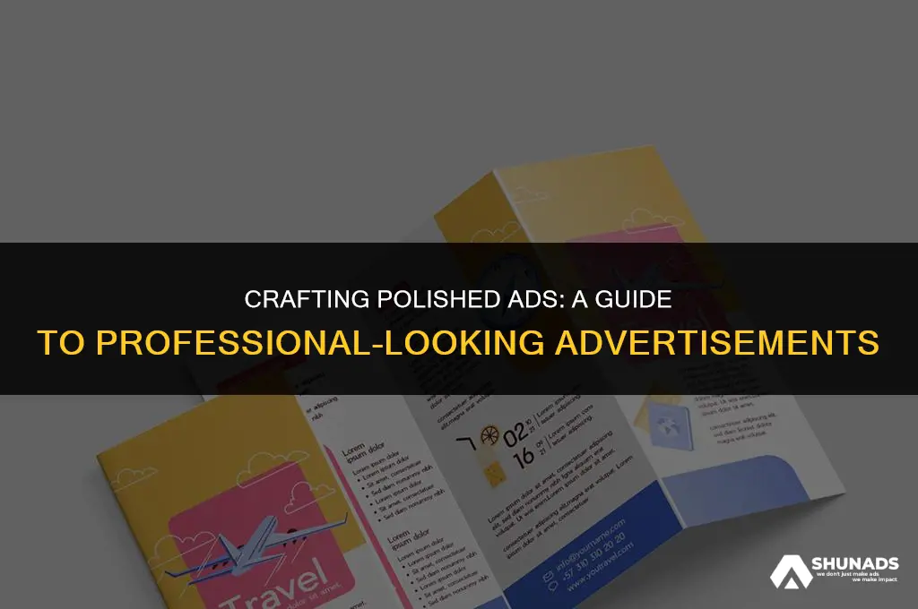 how to make your advertisement look professional