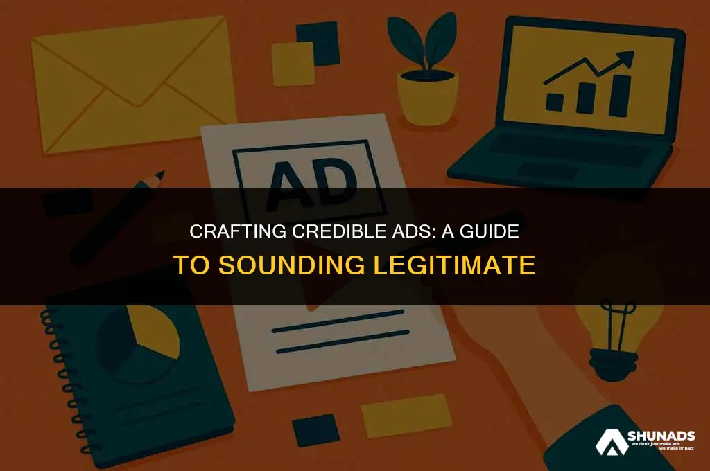 how to make your advertisement sound legitimate