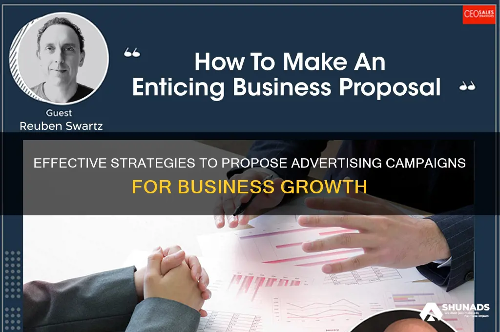 how to propose advertising for a company