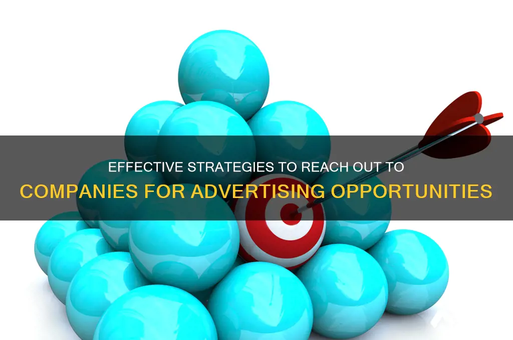 how to reach out to a companies for advertising