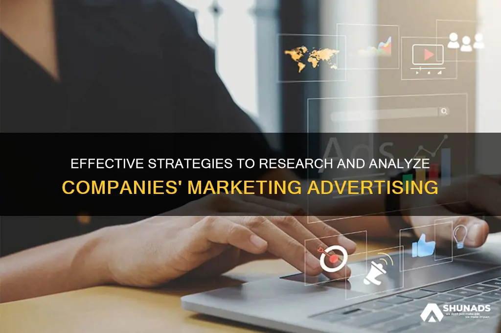 how to search a companies marketing advertising