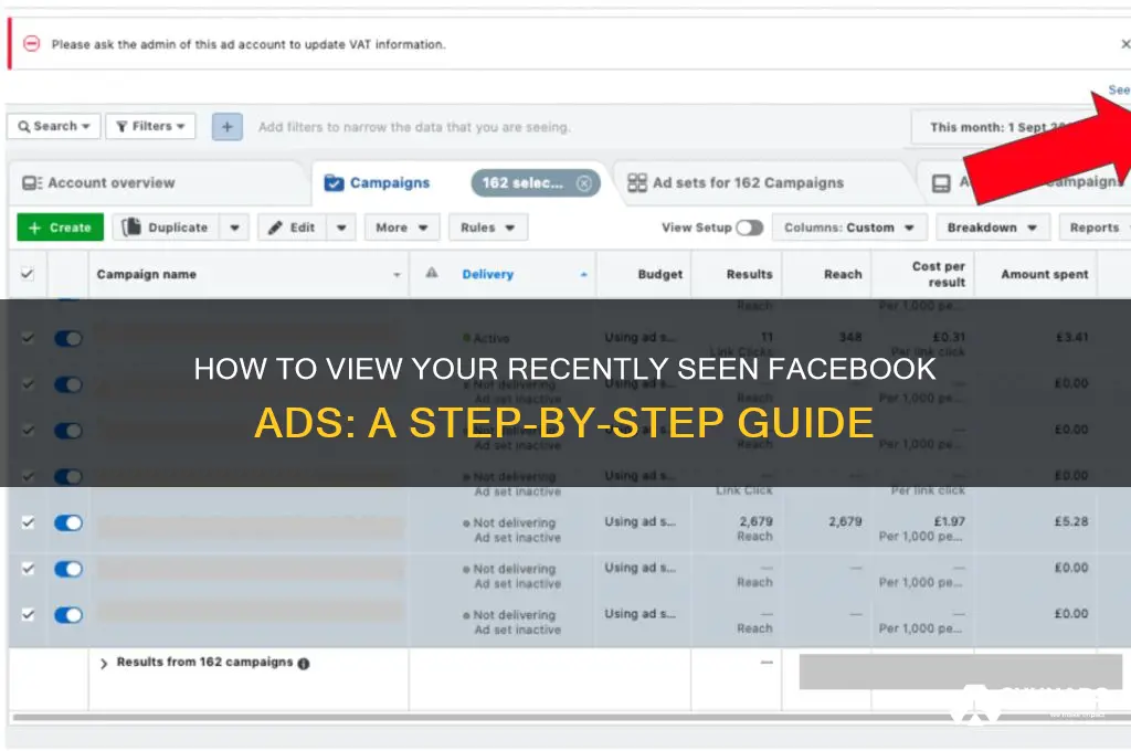 how to see seen advertising on facebook