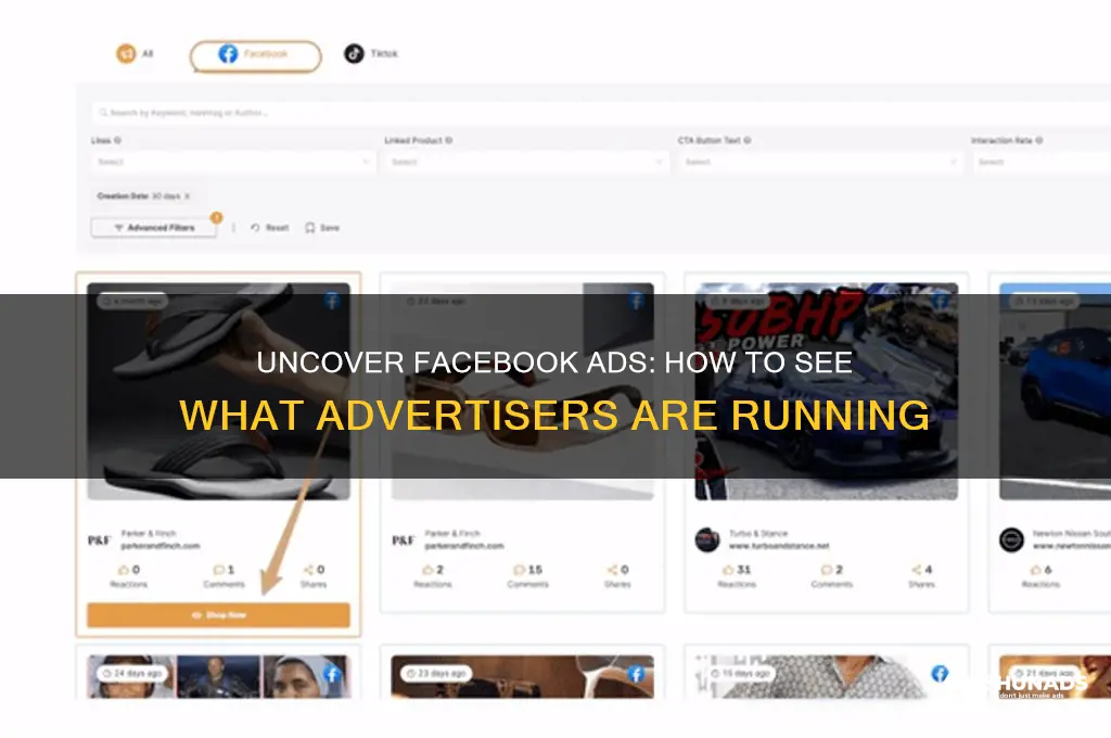 how to see what ads a facebook advertiser is running