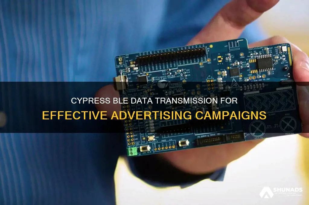how to send data in the advertising using cypress ble