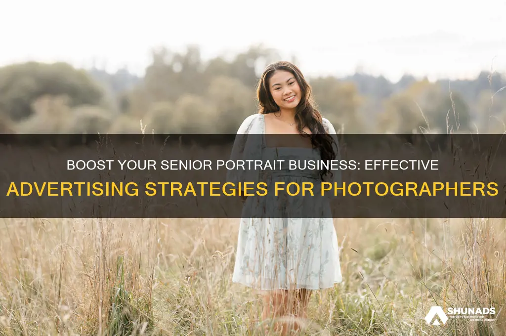 how to senior portrait photography business advertising