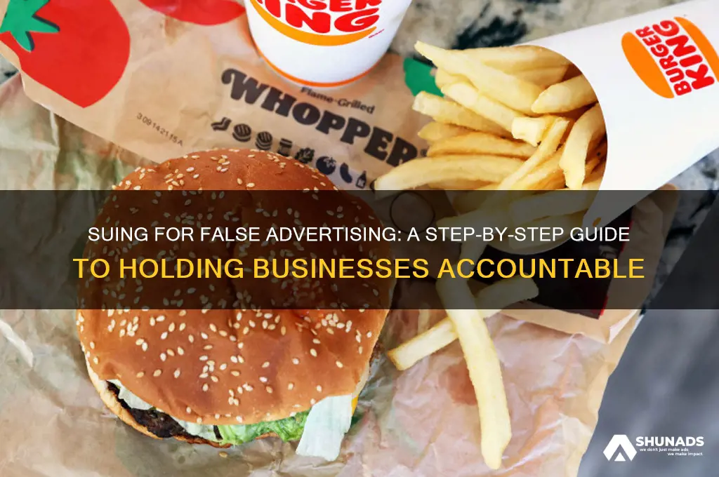 how to sue a business for false advertising