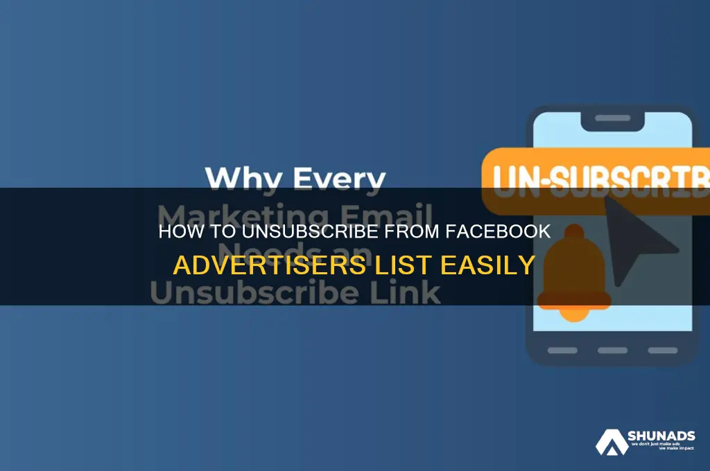 how to unsubscribe from a facebook advertisers list