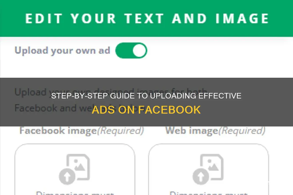 how to upload advertisement in facebook
