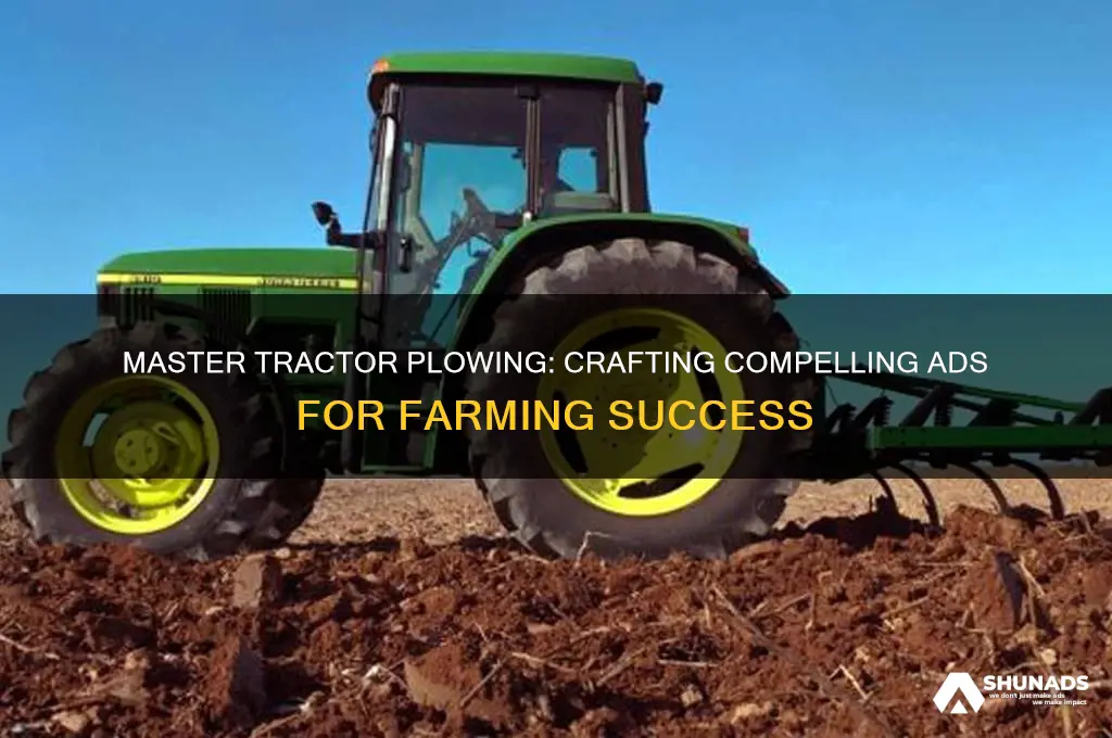 how to use a tractor and plowing in an advertisment