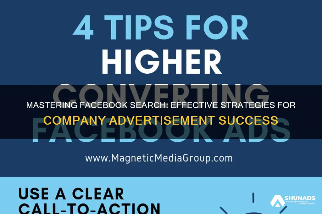 how to use facebook search for company advertisment