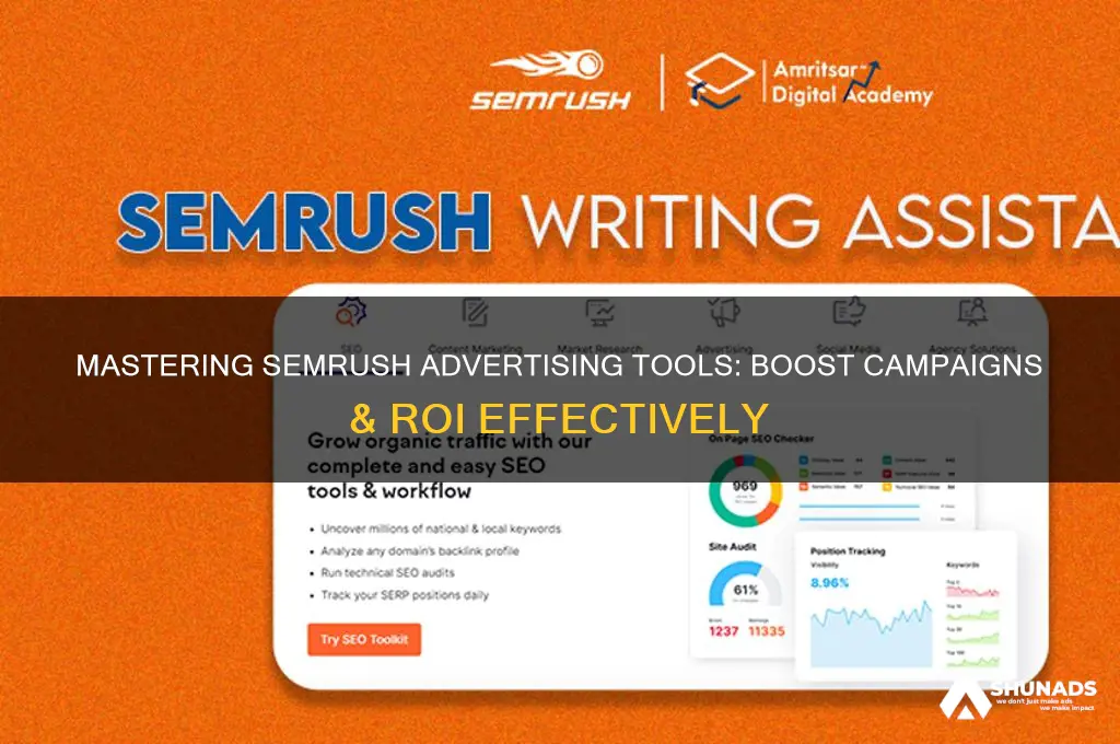 how to use sem rush advertising section