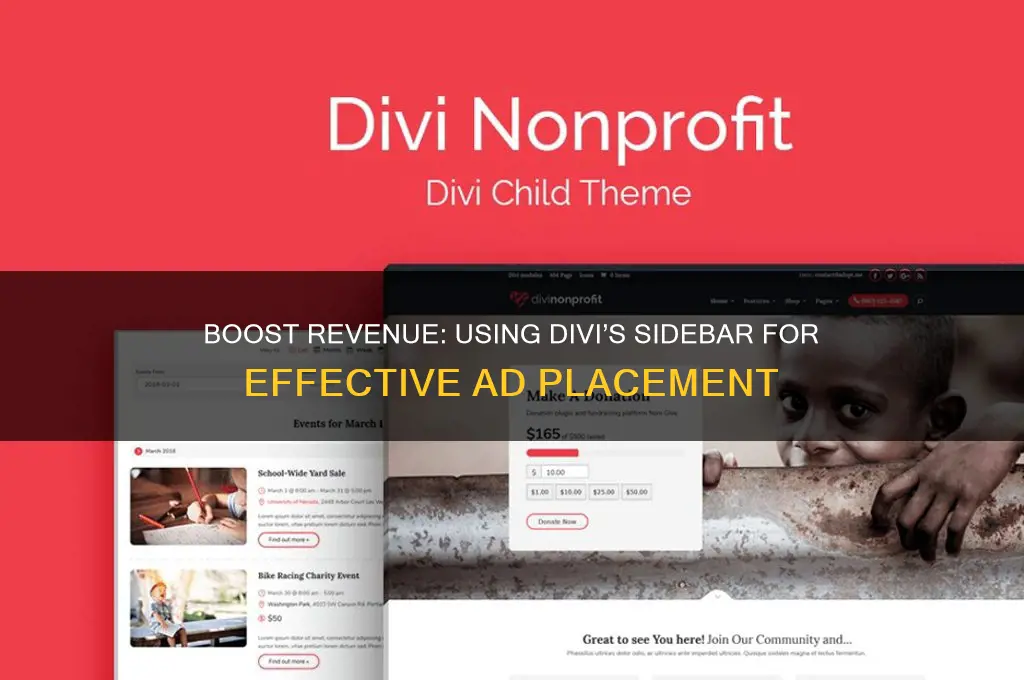 how to use sidebar in divi to add advertisements