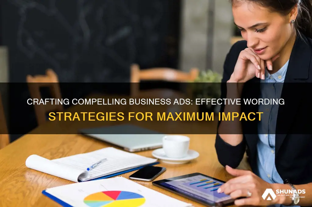how to word a business advertisement