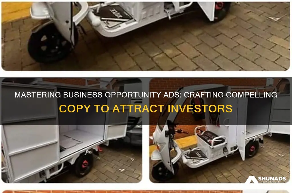 how to write a advertise a business op