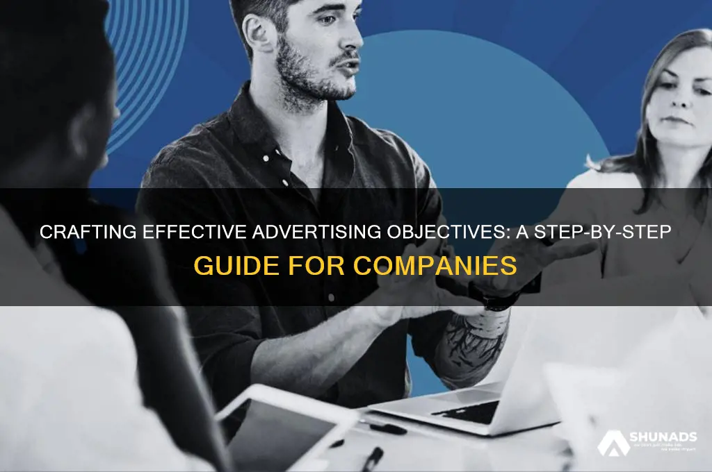 how to write advertising objectives for a company