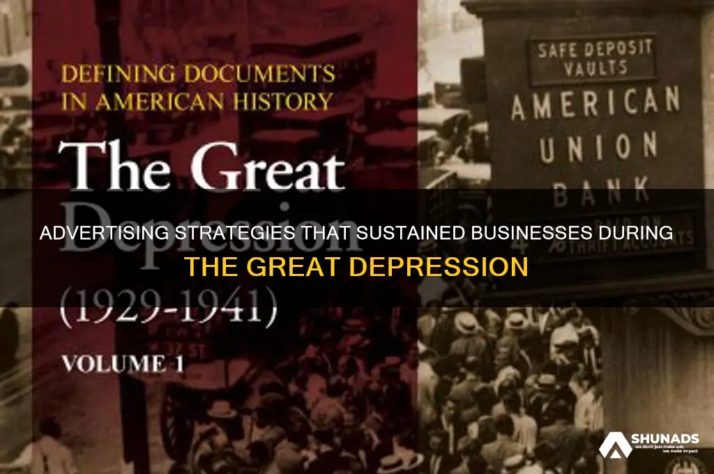 how was advertising used during the great depression