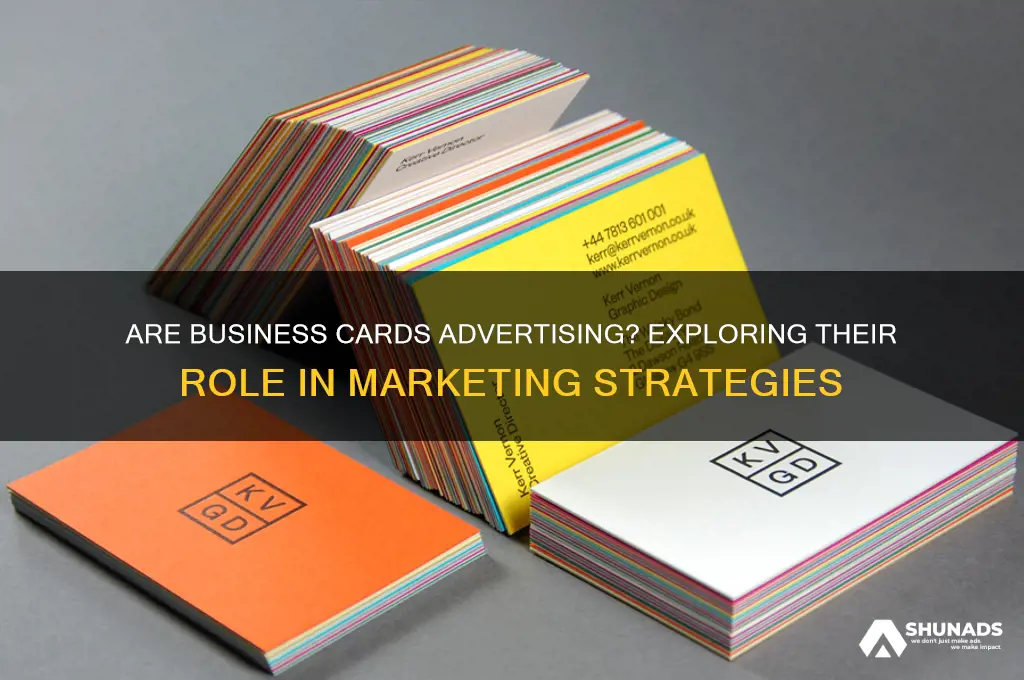 is a business card considered advertising