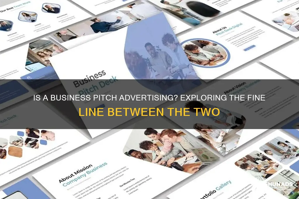 is a business pitch advertising