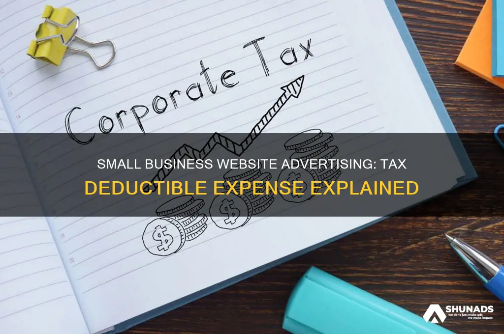 is a small business website advertising for tax deductible