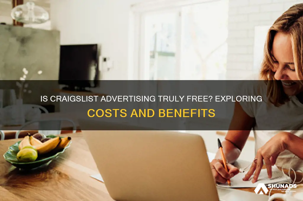 is advertising a business on craigslist considered a free ad