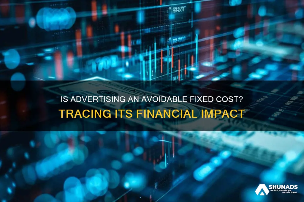 is advertising a traceable fixed cost that can be avoided