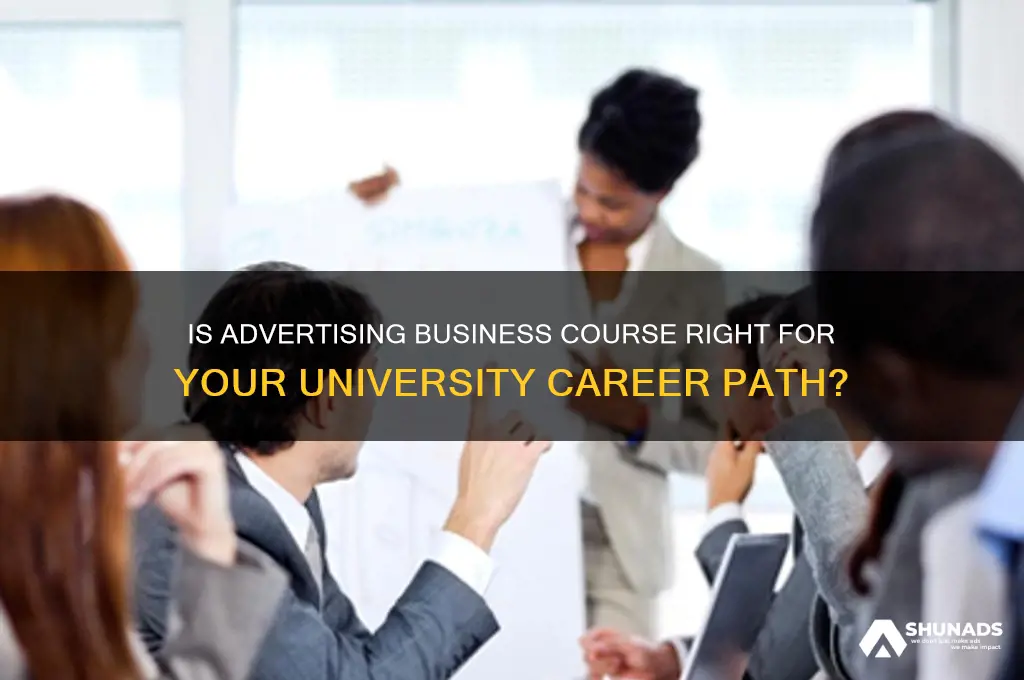 is advertising business course university
