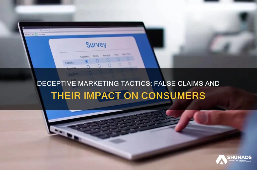 is advertising or selling that uses false or exaggerated claims