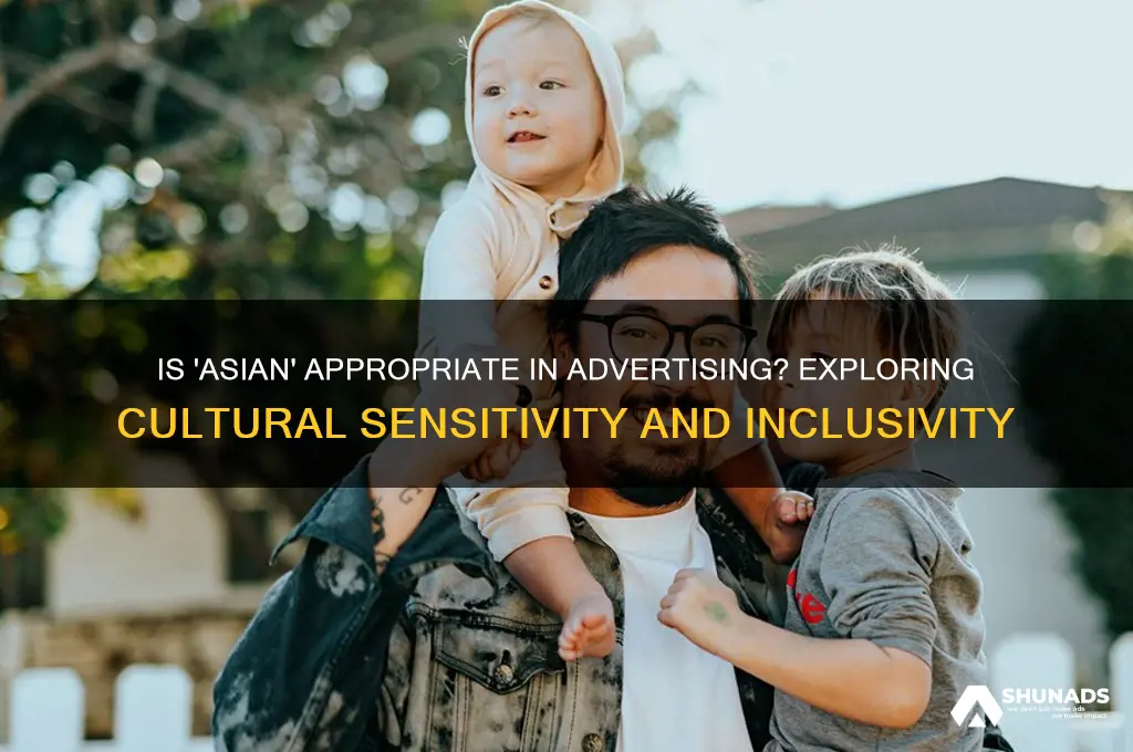 is asian a proper term to use an advertising
