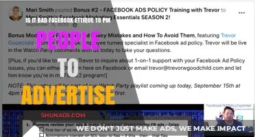 Is PM Advertising on Facebook a Social Media Etiquette Faux Pas?