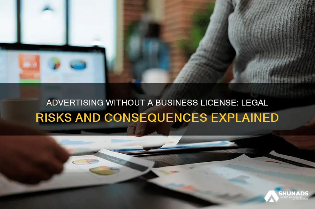 is it illegal to advertise without a business license
