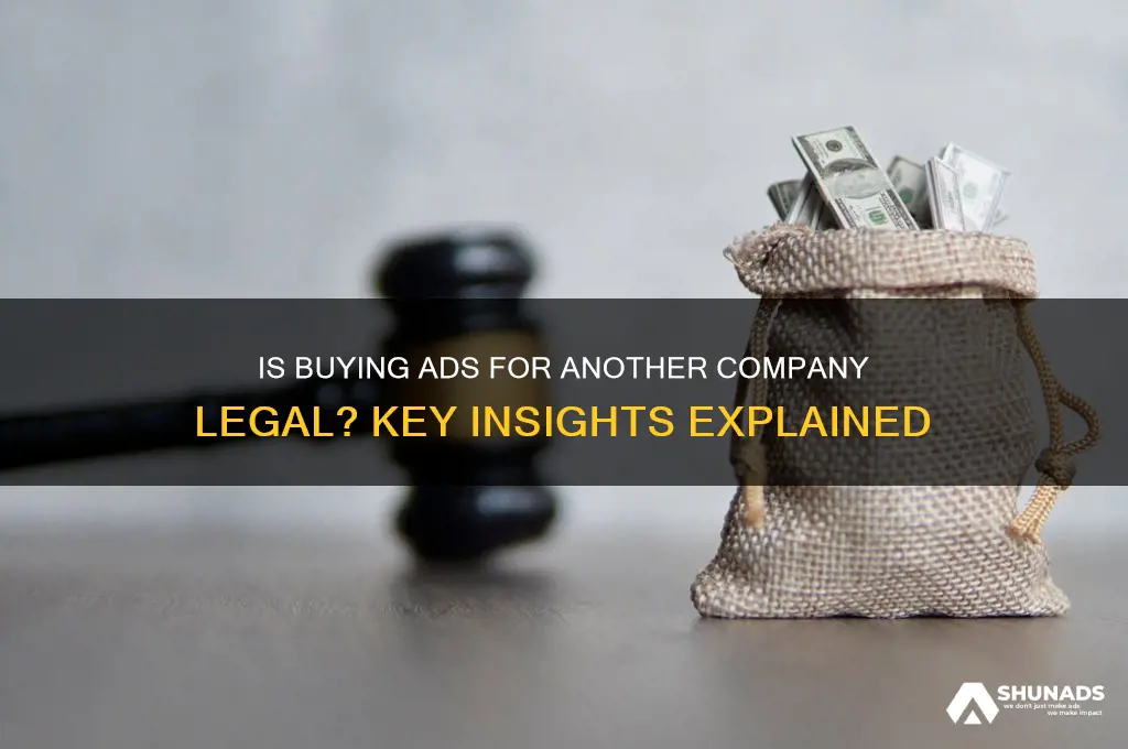 is it illegal to buy advertising for another company