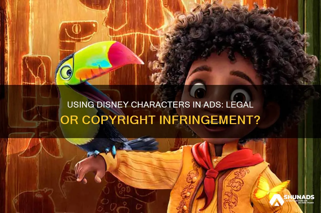 is it illegal to use disney characters in advertising