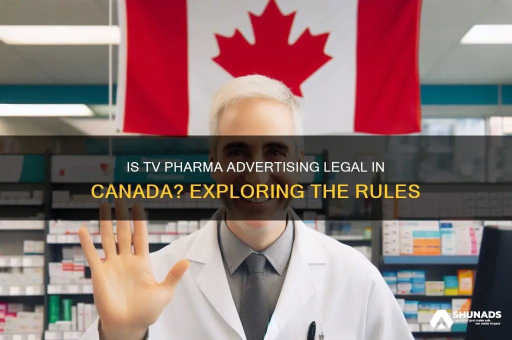 is it legal to advertise pharmaceuticals on tv in canada
