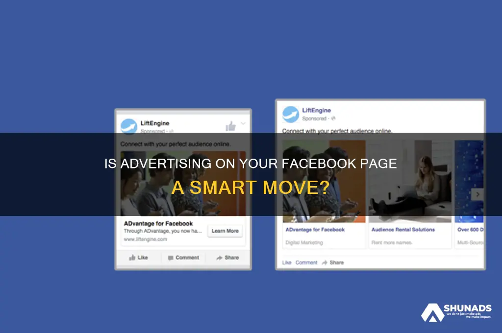 is it ok to advertise on your facebook page