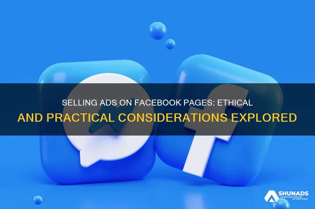 is it ok to sell advertising on a facebook page