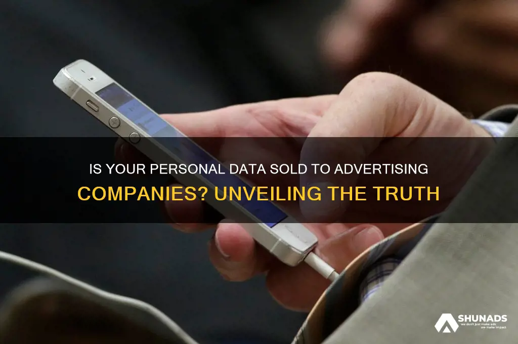 is personal data sold to advertising companies
