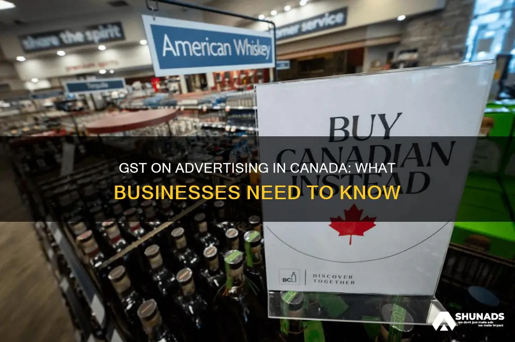 is there gst on advertising in canada