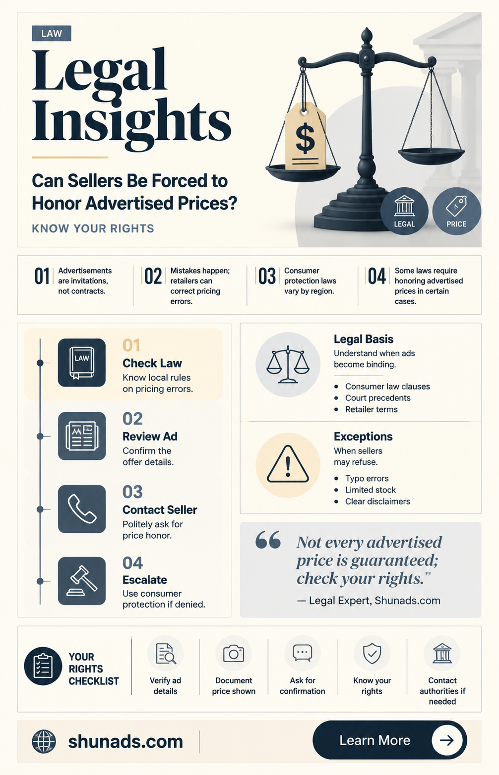 can a seller be forced to sell at advertised price