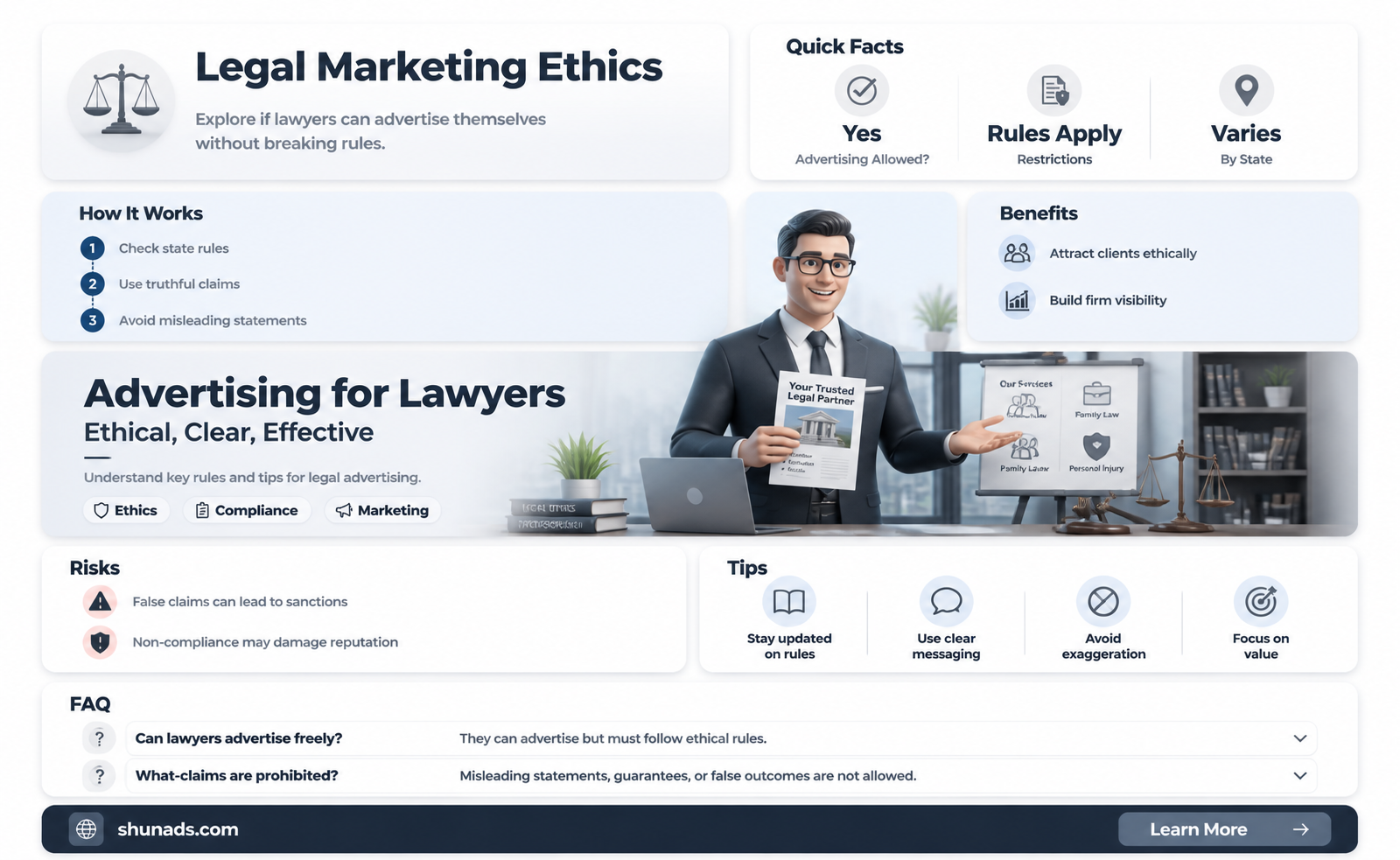 can a lawyer advertise himself